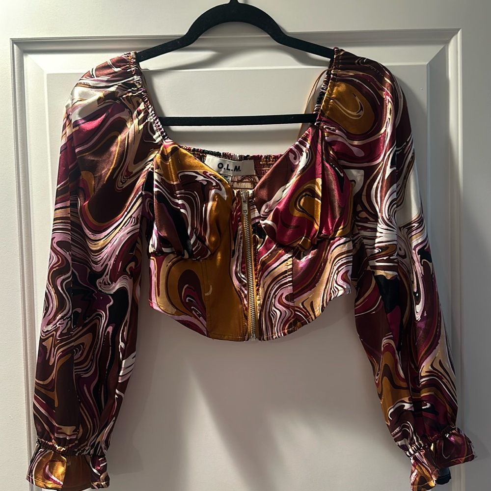 O.L.M long sleeve crop top